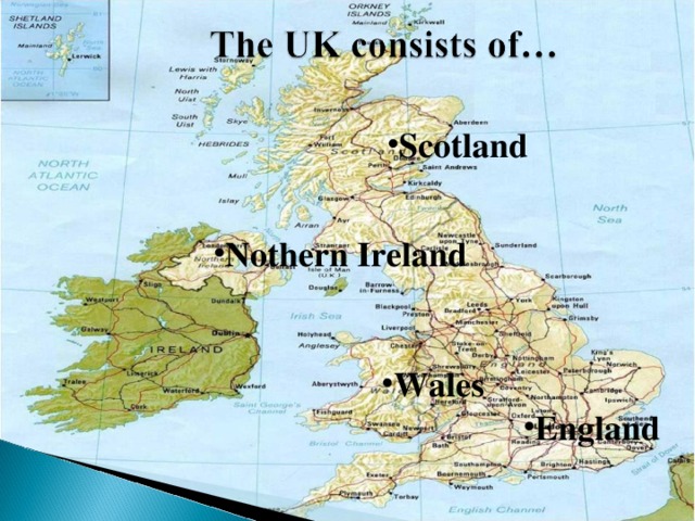 Scotland Nothern Ireland Wales England