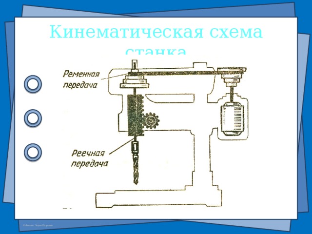 Схема кинематическая вертикально сверлильного станка