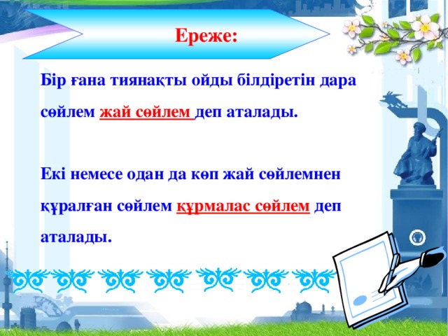 Жай сөйлем. Хабарлы сөйлем деген не. Саба?тас ??рмалас с?йлем слайд. Как русские расскажет с - йлем - - растыру.