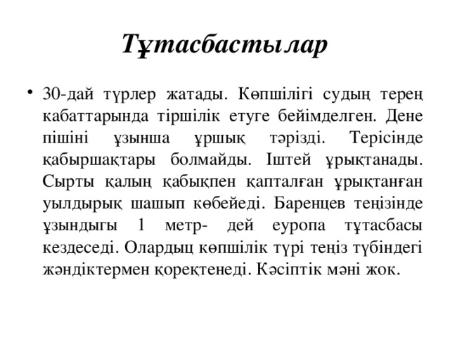 Тұтасбастылар