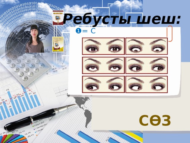 Ребусты шеш: ❶ = C Сөз