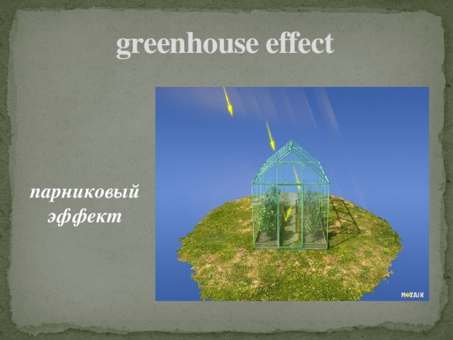 greenhouse effect   парниковый эффект
