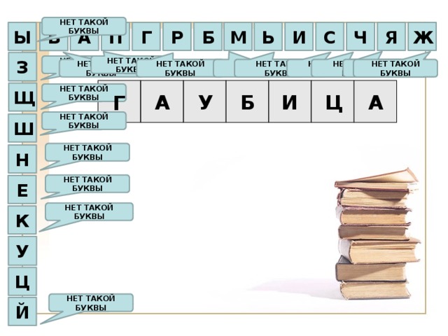 НЕТ ТАКОЙ БУКВЫ Ж Я Р П Ч Б С И Ь Г М Ы В А З НЕТ ТАКОЙ БУКВЫ НЕТ ТАКОЙ БУКВЫ НЕТ ТАКОЙ БУКВЫ НЕТ ТАКОЙ БУКВЫ НЕТ ТАКОЙ БУКВЫ НЕТ ТАКОЙ БУКВЫ НЕТ ТАКОЙ БУКВЫ НЕТ ТАКОЙ БУКВЫ НЕТ ТАКОЙ БУКВЫ НЕТ ТАКОЙ БУКВЫ Щ И А Ц А НЕТ ТАКОЙ БУКВЫ Б У Г НЕТ ТАКОЙ БУКВЫ Ш НЕТ ТАКОЙ БУКВЫ Н НЕТ ТАКОЙ БУКВЫ Е НЕТ ТАКОЙ БУКВЫ К У Ц НЕТ ТАКОЙ БУКВЫ Й