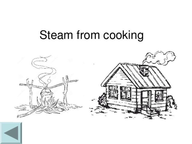Steam from cooking