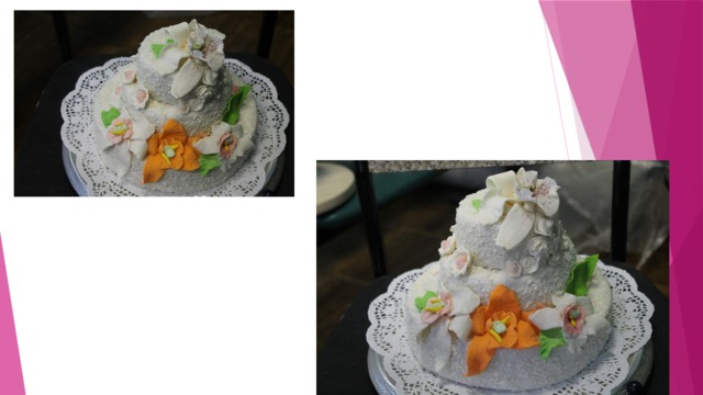 Внешний вид готового торта-муляжа «Весенний день»
