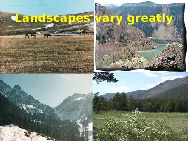 Landscapes vary greatly