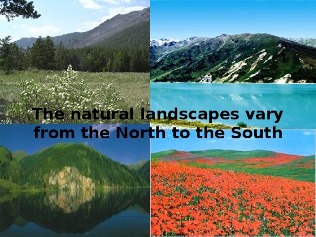 The natural landscapes vary from the North to the South