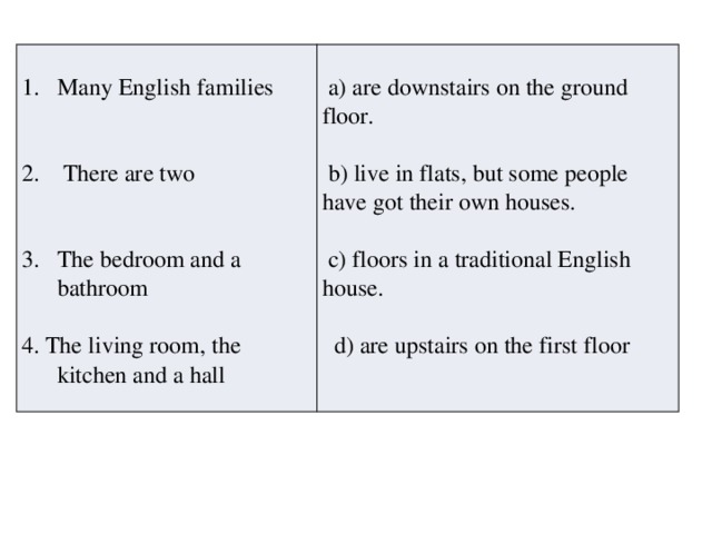Many English families