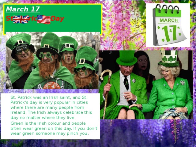 March 17  St.Patrick’s Day