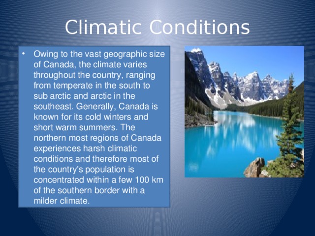 Climatic Conditions