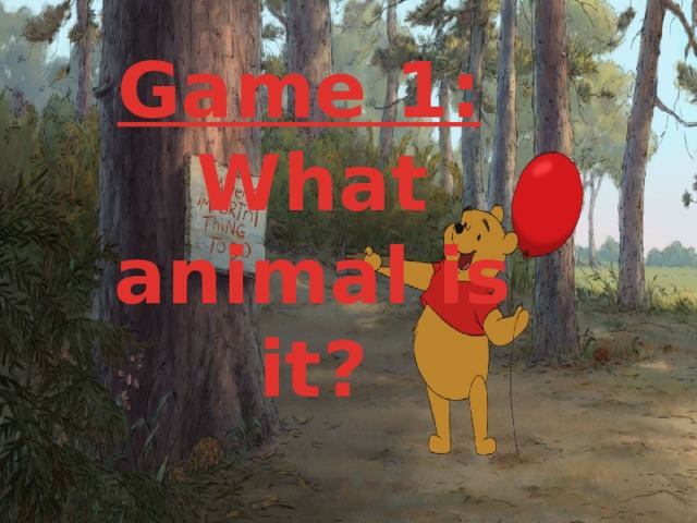 Game 1:  What animal is it?