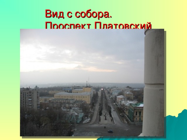 Вид с собора.  Проспект Платовский