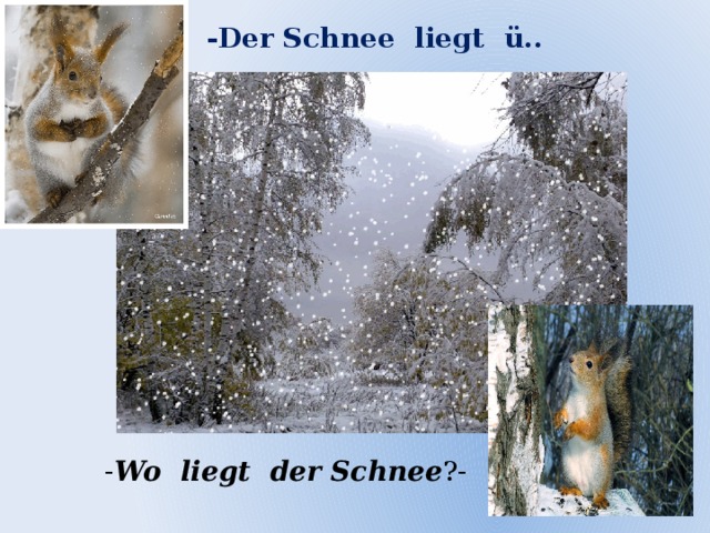 -Der Schnee liegt ü.. - Wo liegt der Schnee ?-