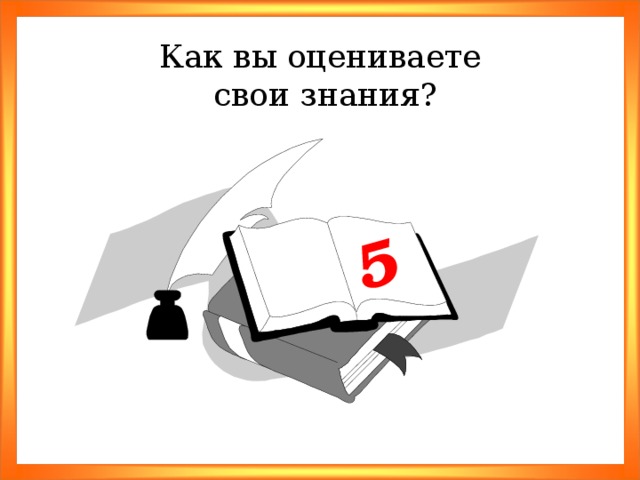 5 Как вы оцениваете свои знания?