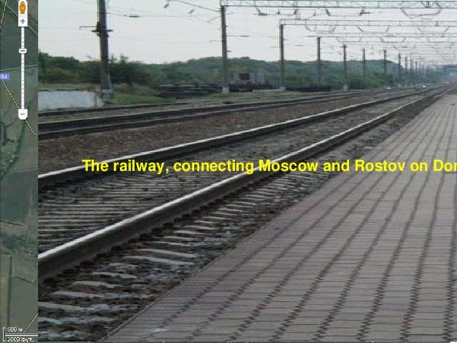 The railway, connecting Moscow and Rostov on Don