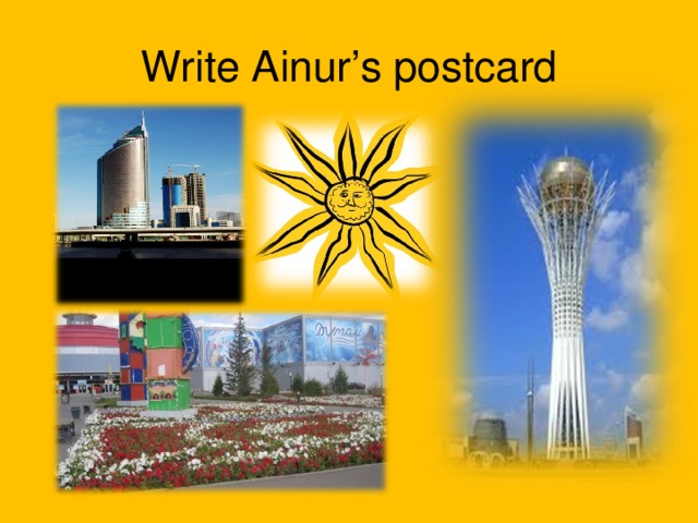 Write Ainur’s postcard