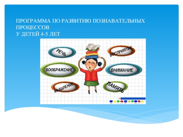 ПРОГРАММА ПО РАЗВИТИЮ ПОЗНАВАТЕЛЬНЫХ ПРОЦЕССОВ  У ДЕТЕЙ 4-5 ЛЕТ