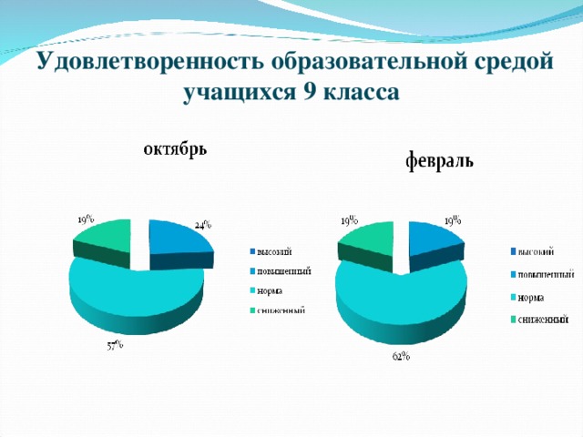 Удовлетворенность образовательной средой учащихся 9 класса