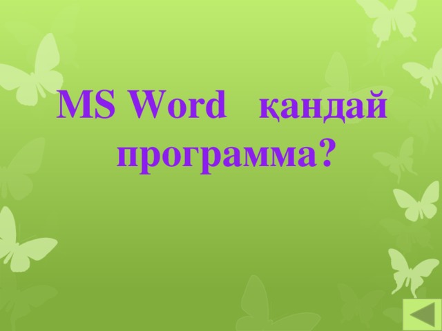 MS Word қандай программа?