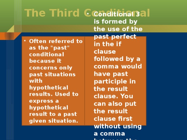 The Third Conditional