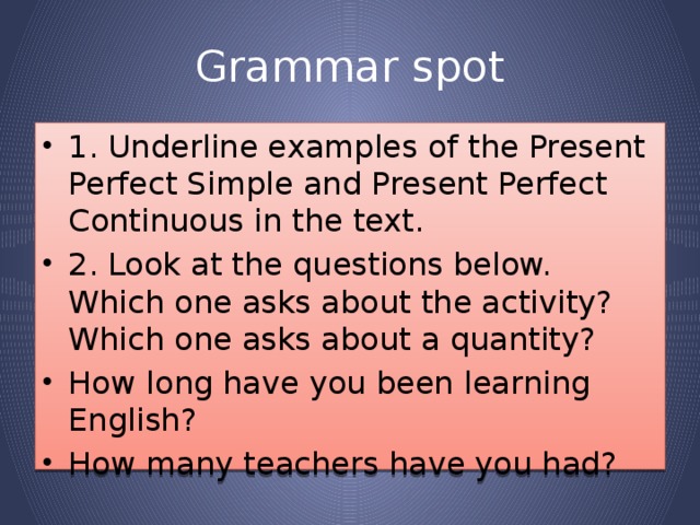 Grammar spot