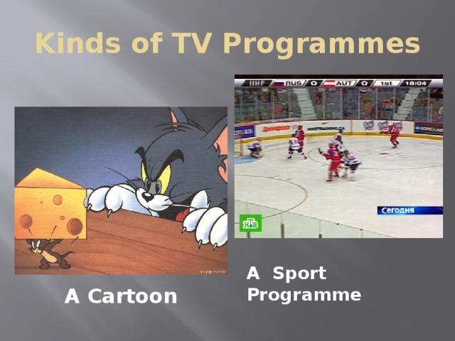 Kinds of TV Programmes A Sport Programme A Cartoon