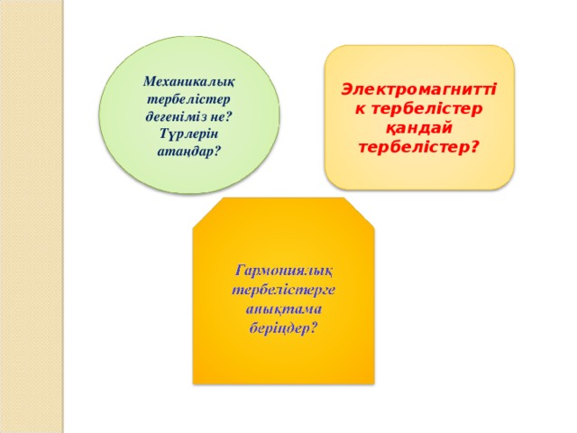 Электромагниттік тербелістер қандай тербелістер? Механикалы қ тербелістер дегеніміз не?Түрлерін атаңдар?