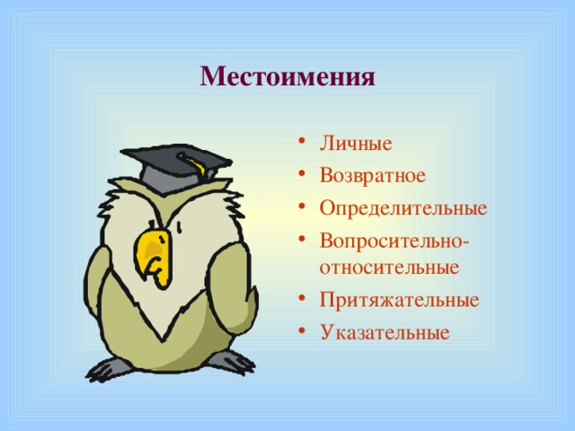 Местоимения