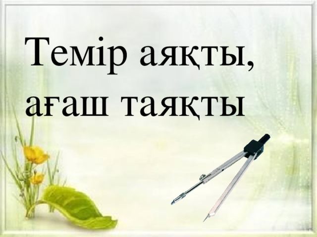 Темір аяқты, ағаш таяқты