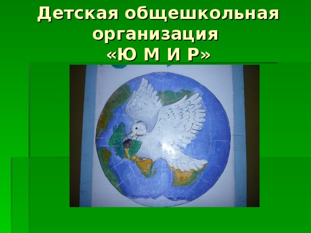 Детская общешкольная организация  «Ю М И Р»