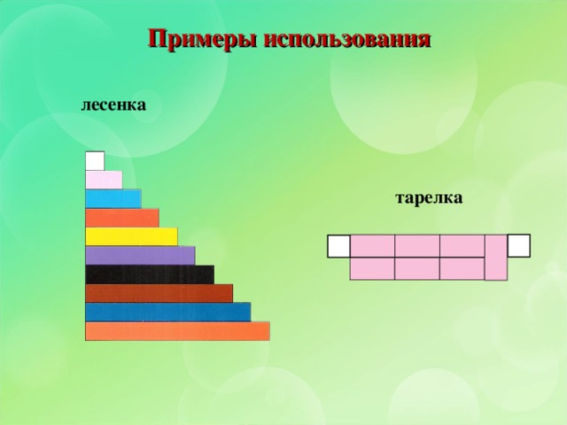 Примеры использования лесенка тарелка