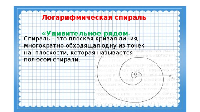 Логарифмическая спираль презентация