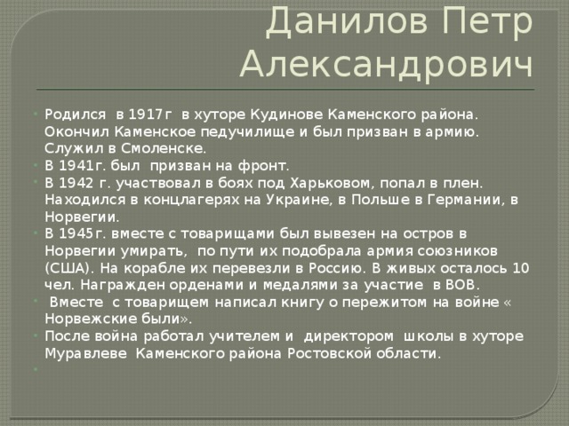 Данилов Петр Александрович