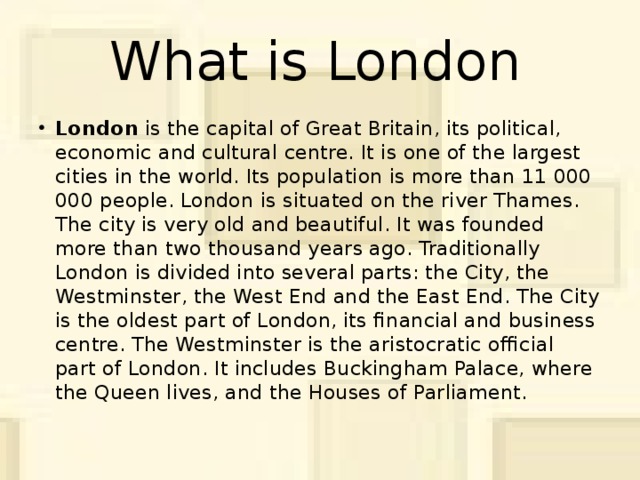 What is London