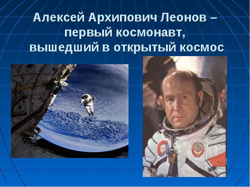 Кто стал первым человеком в космосе. Первый космонавт в открытом космосе. Выход человека в открытый космос. Первые космонавты для дошкольников.