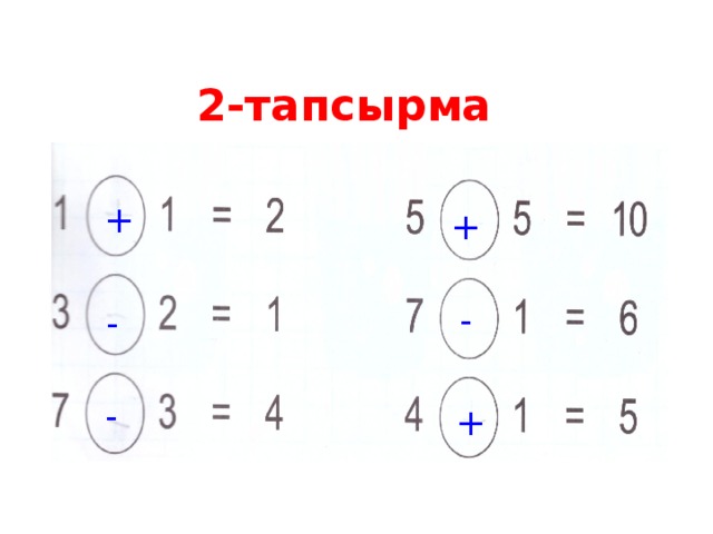 2-тапсырма + + - - - +