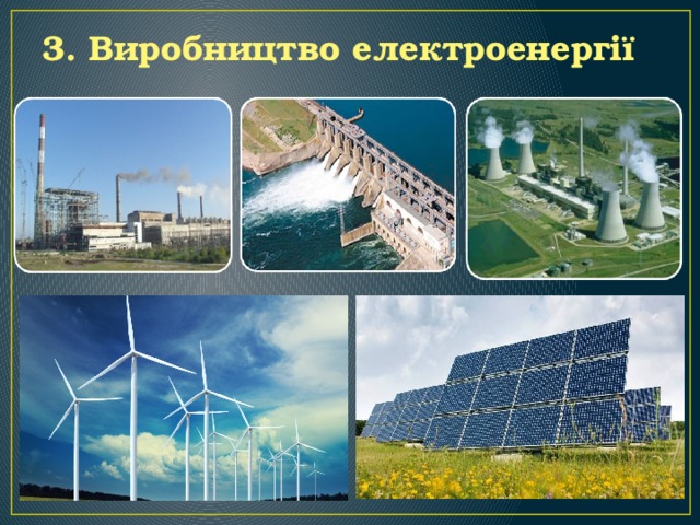 3. Виробництво електроенергії
