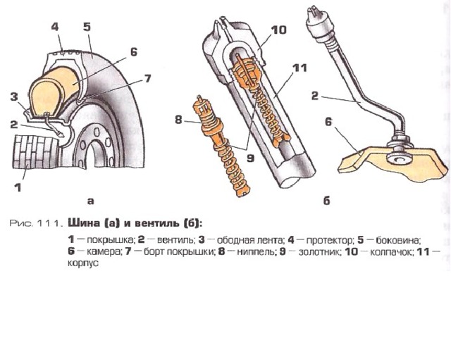 Размеры ниппеля автомобильного колеса