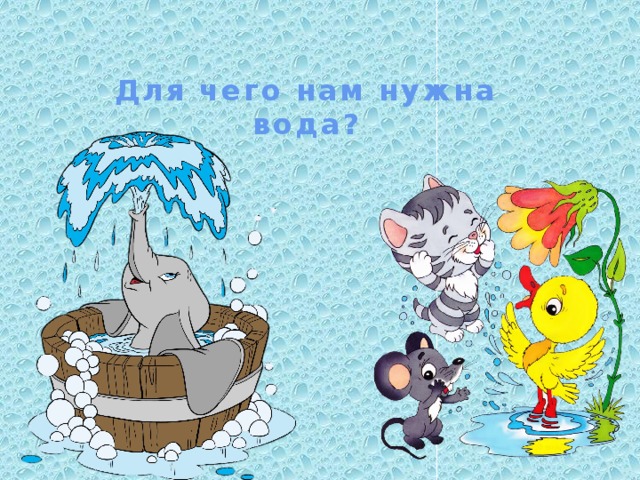 Для чего нам нужна вода? 