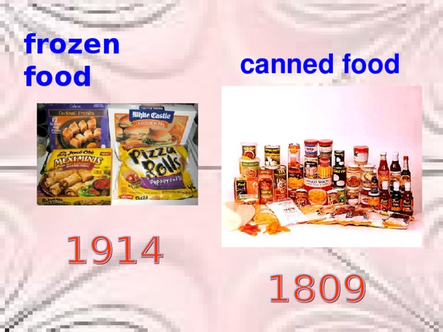 frozen food canned food 