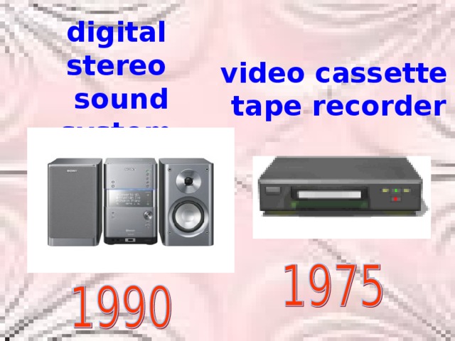 digital stereo  sound system video cassette tape recorder 