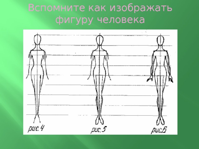 Вспомните как изображать фигуру человека  