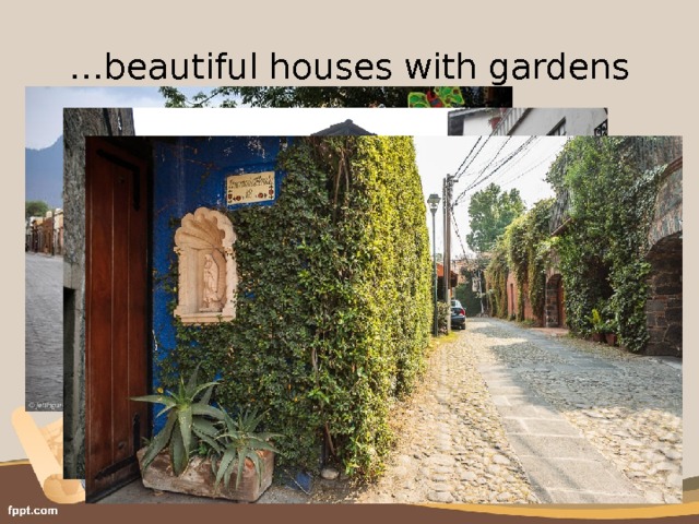 … beautiful houses with gardens 