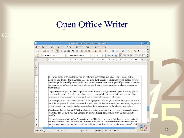 Open Office Writer  