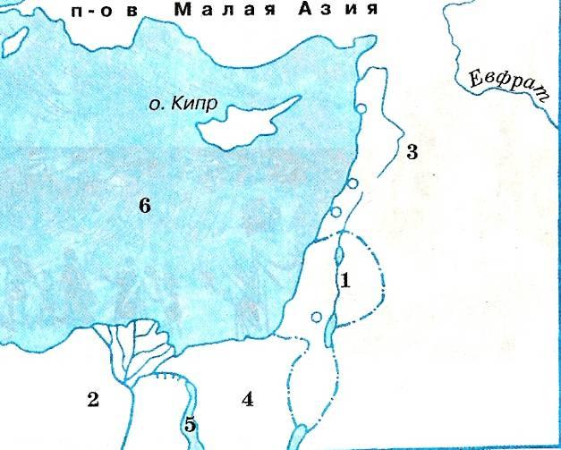 Древняя палестина 5 класс история карта