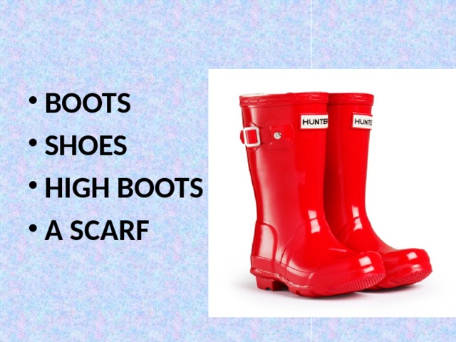 BOOTS SHOES HIGH BOOTS A SCARF 
