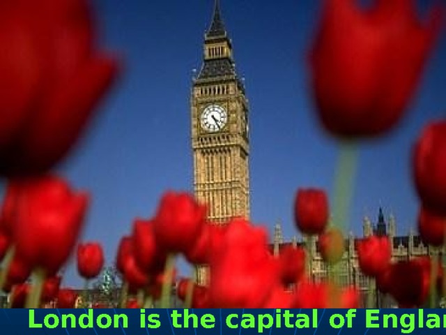 London is the capital of England  