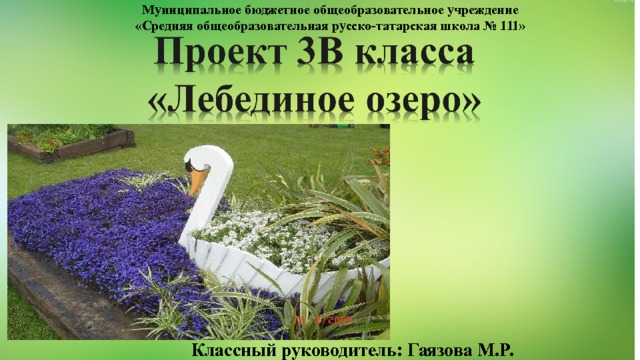 Муниципальное бюджетное  общеобразовательное учреждение «Средняя общеобразовательная русско-татарская школа № 111»  Классный руководитель: Гаязова М.Р. 