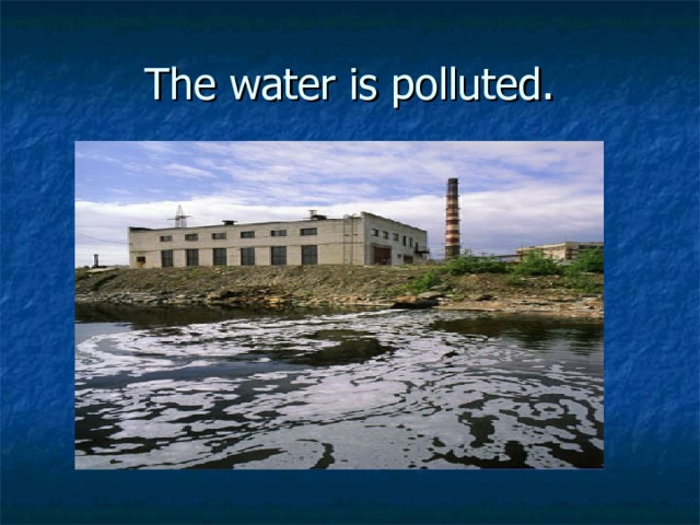 The water is polluted. 