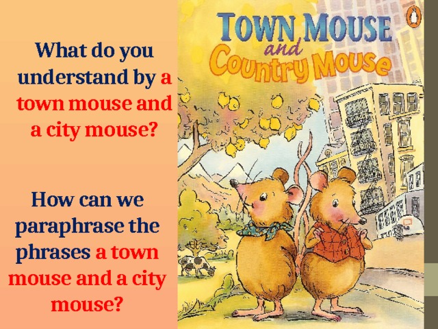 Hello town mouse welcome